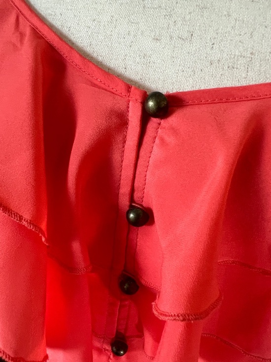 TCEC Coral Ruffled Tie-Hem Button Down Cropped Camisole size M - Picture 6 of 8
